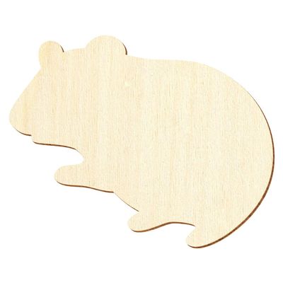 Wooden Hamster Shape, 42 cm, 1 Piece