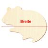 Wooden Hamster Shape, 42 cm, 1 Piece view 3