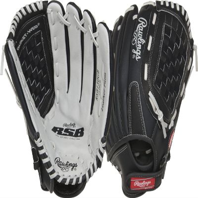 Rawlings Softball Series Glove, Basket Web, 13 in, Right-Hand Throw, Black/Gray, Model RSB130GB-6/0 13 BSK/NFC