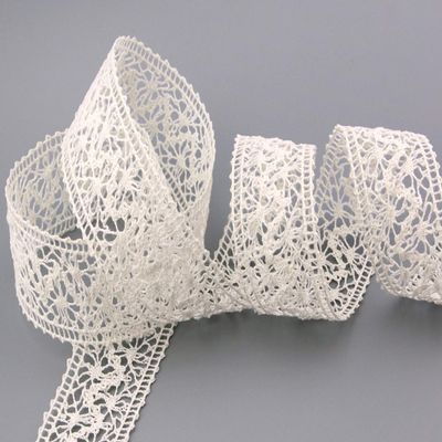 1 m x 38 mm EMMA CREME Ivory Lace Trim