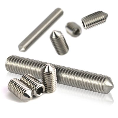 PROTECH 2 pcs. M3x10 Set Screws with Hex Socket and Point, Stainless Steel, DIN 914 A2 V2A