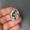 Fashion158 Antique Lotus Blossom Pendant, Copper and Miao Silver, Double-Sided view 4