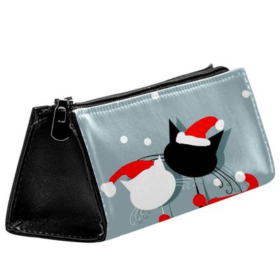 EZIOLY Christmas Pencil Case for Pens, Pencils, and Cosmetics, Compact, with Zipper