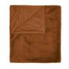 ESSENZA Furry Leather Brown Faux Fur Throw, 150 x 200 cm – 100% Polyester – Solid Color view 1