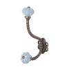 Vintage Ceramic Wall Hook with Ceramic Balls, Gray Pumpkin Knob view 1