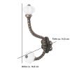 Vintage Ceramic Wall Hook with Ceramic Balls, Gray Pumpkin Knob view 2