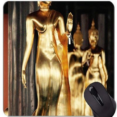 The Life Quotes Custom Gaming Mouse Pad, Ayutthaya One Day Was Not Able to Return, with Stitched Edge