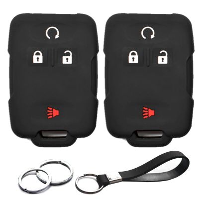 INFIPAR Key Fob Cover for Chevrolet and GMC 4-Button Key Fob