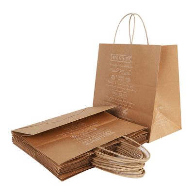 Kraft Paper Gift Bags with Handles, 10-Pack