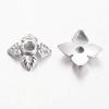 100 Antique Silver Bead Caps, 6 mm #S584 view 2