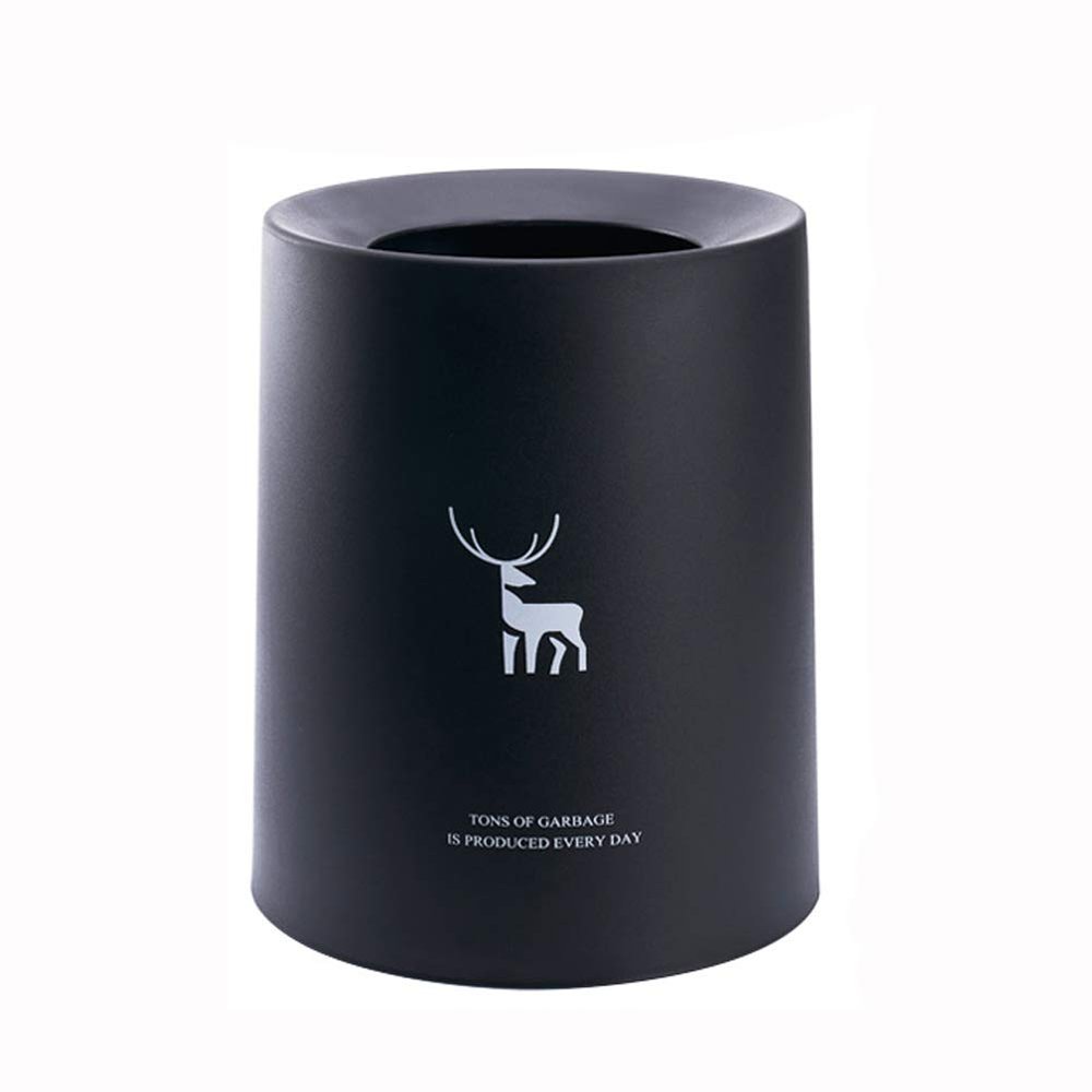Round Trash Can with Inner Bucket, Open or Swing Lid, 8L/13L