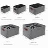 Mangata Foldable Storage Basket with Lid, Gray Canvas, X-Large view 4