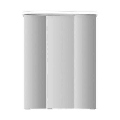 Jokey Lightedge 1L Bathroom Mirror Cabinet with LED Lighting, MDF/Wood, Outlet Included, White, 68 cm
