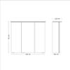 Jokey Lightedge 1L Bathroom Mirror Cabinet with LED Lighting, MDF/Wood, Outlet Included, White, 68 cm view 4