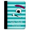 CreaDesign Personalized A4 Report Card Folder for Children, Monster Stripes Turquoise view 1