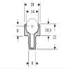 Shaft Clamping Profile – Shaft 14, Slot 8, I-Type – Cut to 1230 mm view 2