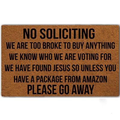 Eureya Funny Doormat for Entryway, Non-Slip, 45.7 x 76.2 cm, Machine Washable, Nonwoven Fabric
