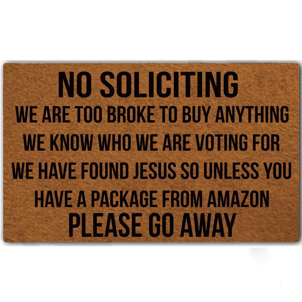 Eureya Funny Doormat for Entryway, Non-Slip, 45.7 x 76.2 cm, Machine Washable, Nonwoven Fabric