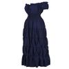 Women's Medieval Renaissance Dress, Floor-Length, Vintage Blue, XL view 3