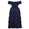 Women's Medieval Renaissance Dress, Floor-Length, Vintage Blue, XL view 4