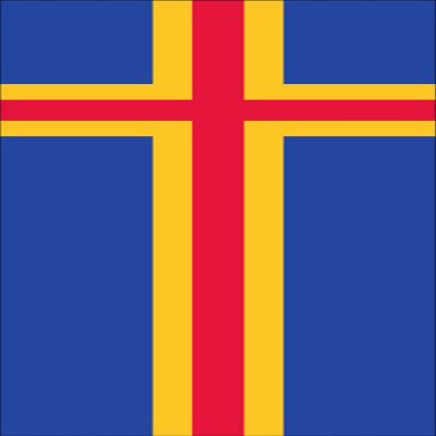 flaggenmeer Åland Flag Banner, 160 g/m², approx. 400 x 150 cm, without mounting hardware
