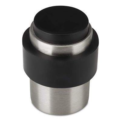 2 x STOPPLA SKOLL Stainless Steel Door Stops, Brushed, 35 mm x 45 mm