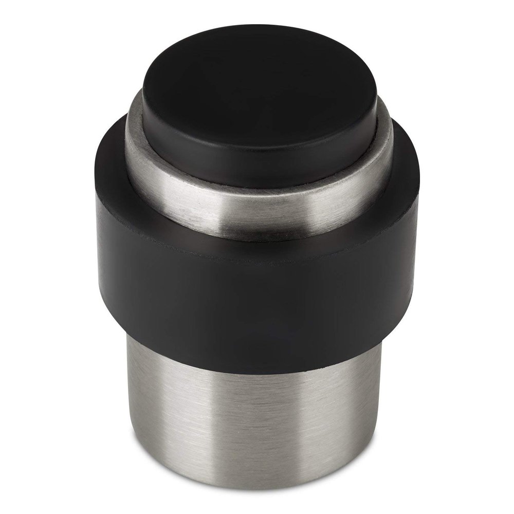 2 x STOPPLA SKOLL Stainless Steel Door Stops, Brushed, 35 mm x 45 mm