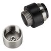 2 x STOPPLA SKOLL Stainless Steel Door Stops, Brushed, 35 mm x 45 mm view 2