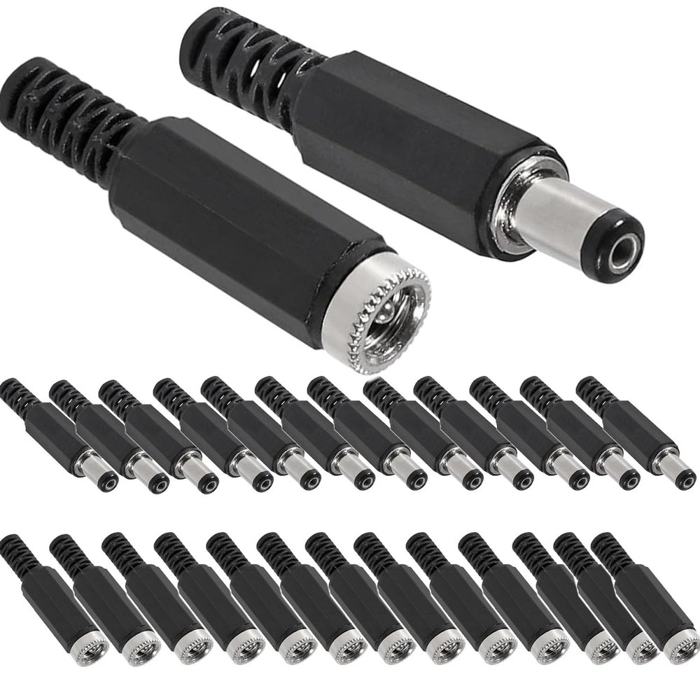 RUNCCI-YUN 24-Piece 5.5 x 2.1 mm DC Power Plug Set