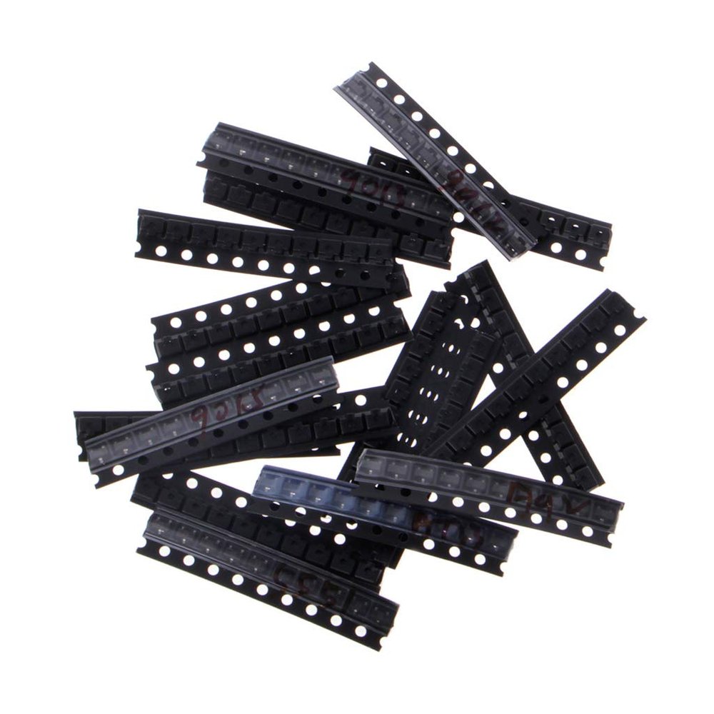 Yintiod 180-Piece 18-Value SMD Transistor Assortment Kit, SOT-23, 2N2222, S9013, S9014, S9015, S9018