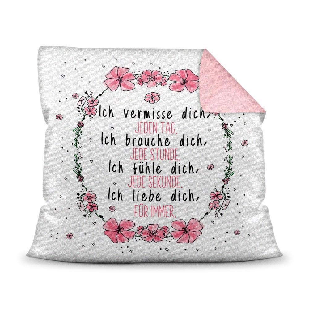 Mug-Print “Love” Pillow with Saying – Gift, Sweetheart