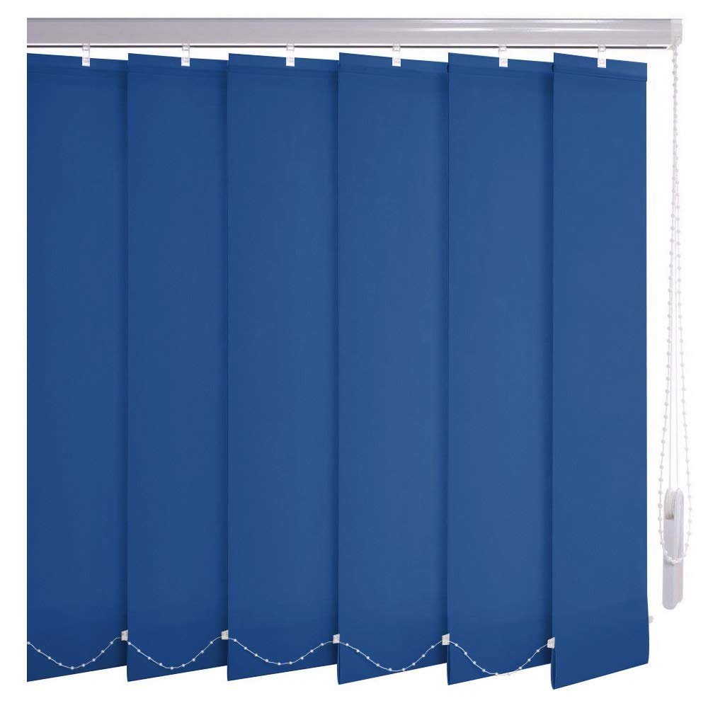 Sonnenschutz-HH Blue Made-to-Measure Vertical Blind, 265 in W x 340 in H, 127 mm Slats
