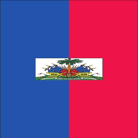 flaggenmeer Haiti Flag with Coat of Arms, 120 g/m, Approx. 200 x 80 cm