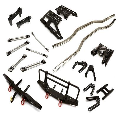 RC Model Steel Ladder Frame Chassis Kit with Hop-Up Parts Combo for Axial 1/10 SCX10 II