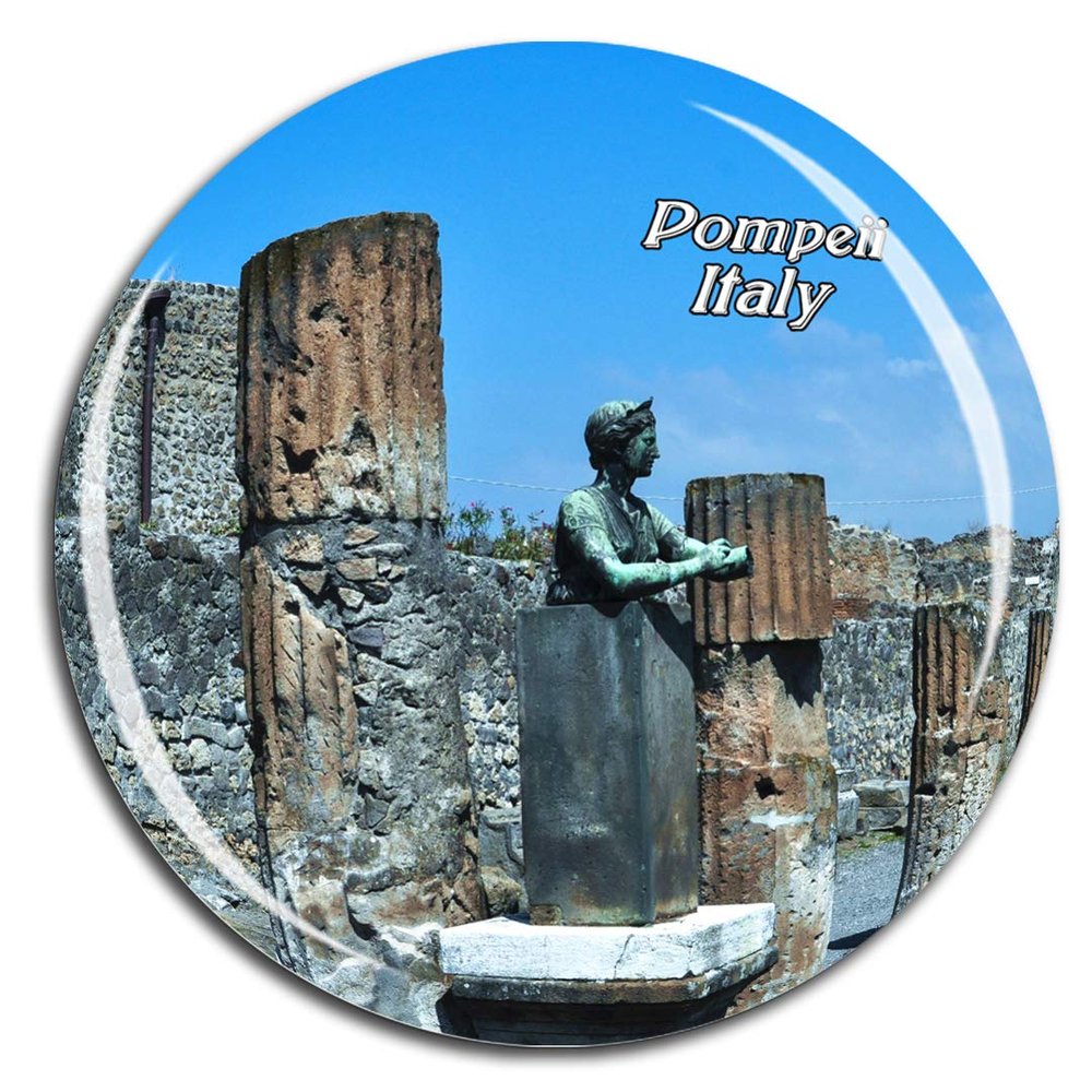 Weekino Italy Pompeii 3D Crystal Glass Refrigerator Magnet