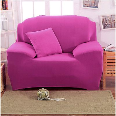 Stretch Elastic Sofa Cover, Rose, 3-Seater (190–230 cm)