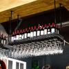 MU Bar Wine Rack, Hanging Stemware Holder, Shelf-Mounted Wine Glass Rack view 2