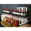 MU Bar Wine Rack, Hanging Stemware Holder, Shelf-Mounted Wine Glass Rack view 4
