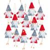 Logbuch-Verlag 12 Christmas Gnome Ornaments, 14 cm, Red Gray White view 1