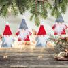 Logbuch-Verlag 12 Christmas Gnome Ornaments, 14 cm, Red Gray White view 3