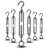 PROTECH 5-Piece M10 Stainless Steel A4 V4A Wire Rope Turnbuckle Set view 1