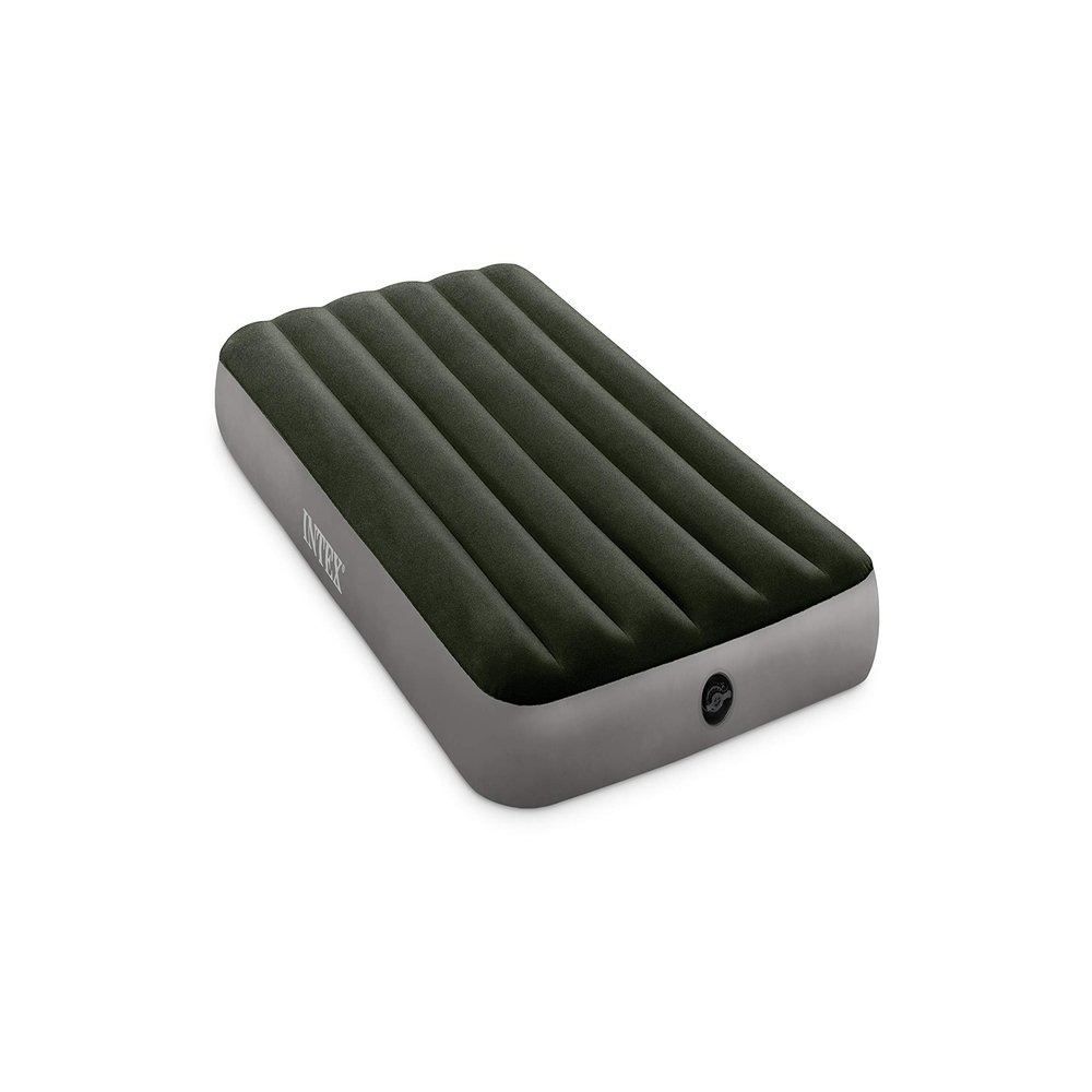 INTEX Dura-Beam Camping Air Mattress for 1 Person, 99 x 191 x 25 cm, 136 kg Max., Fiber-Tech (64107)