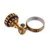 Modern Toilet Brush with Straight Brass Handle and Ceramic Holder view 2