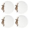 Portmeirion Home & Gifts WNOU4077-XB Dinner Plate Set, Ceramic, White, 4-Piece view 1