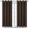 BGment Brown Blackout Curtains for Bedroom, 137 cm Long, 2 Panels view 1
