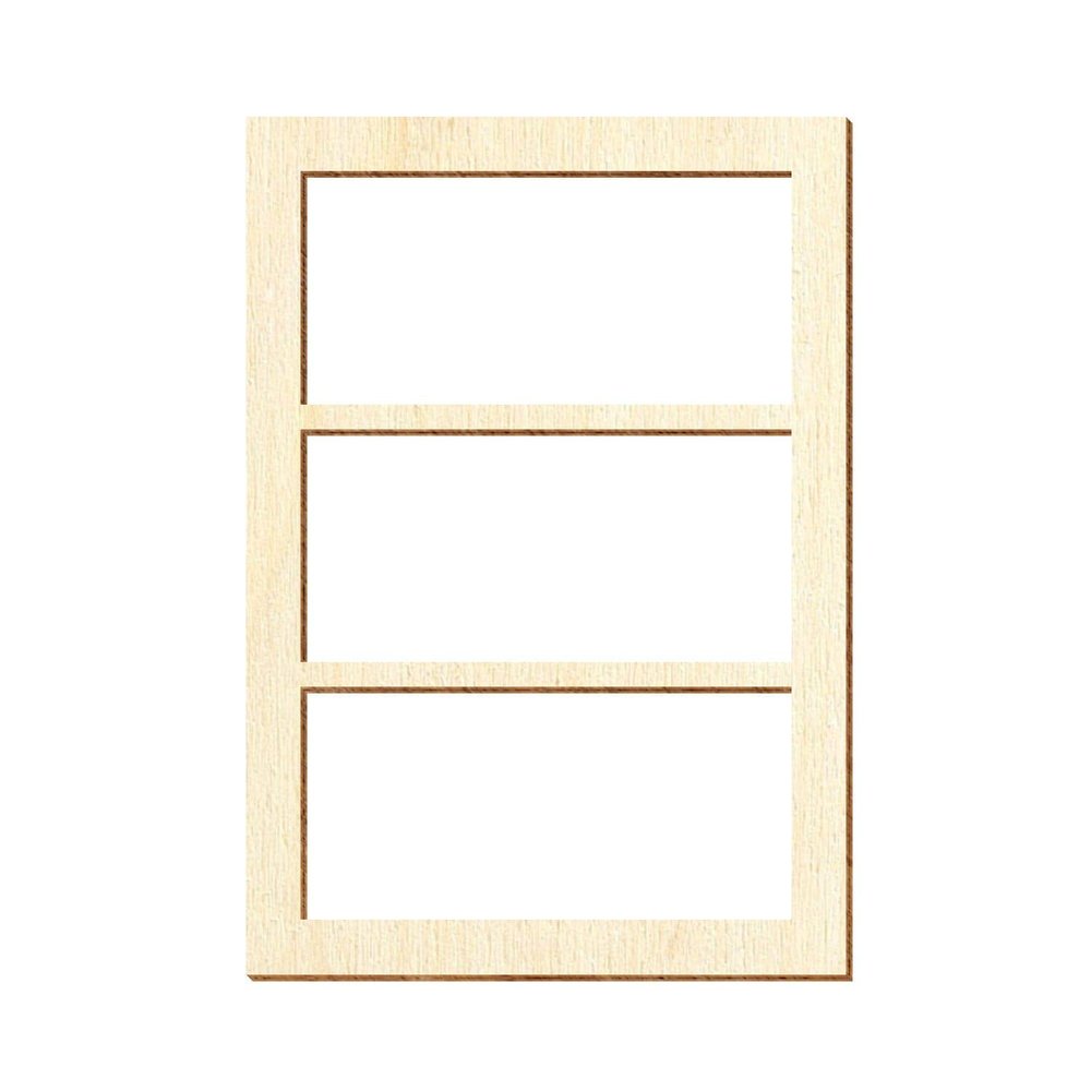 Square Wooden Window for Crafts and Model Making, Size: 30 x 21 mm, Model 10