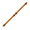 LHNLY Round Wooden Handrail with Wrought-Iron Brackets view 1
