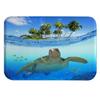 A.Monamour Bathroom Runner Rug, Underwater Sea Turtle Tropical Island, Flannel, 40 x 120 cm view 1