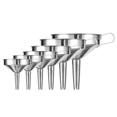 ExcLent 10–24 cm Stainless Steel Wide-Mouth Liquid Funnel – 12 cm