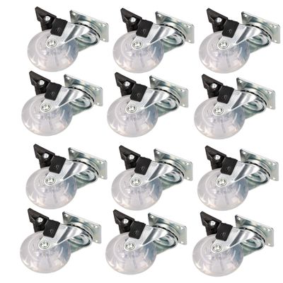 KOTARBAU 12-Piece Set of 50 mm Furniture Casters with Brakes